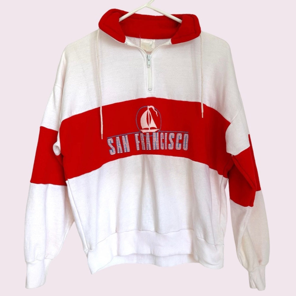Vintage SF quarter zip sweatshirt